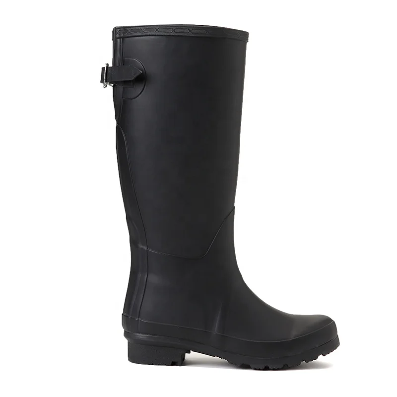 Chinese supplier factory direct modern designable black high ladies rubber boots