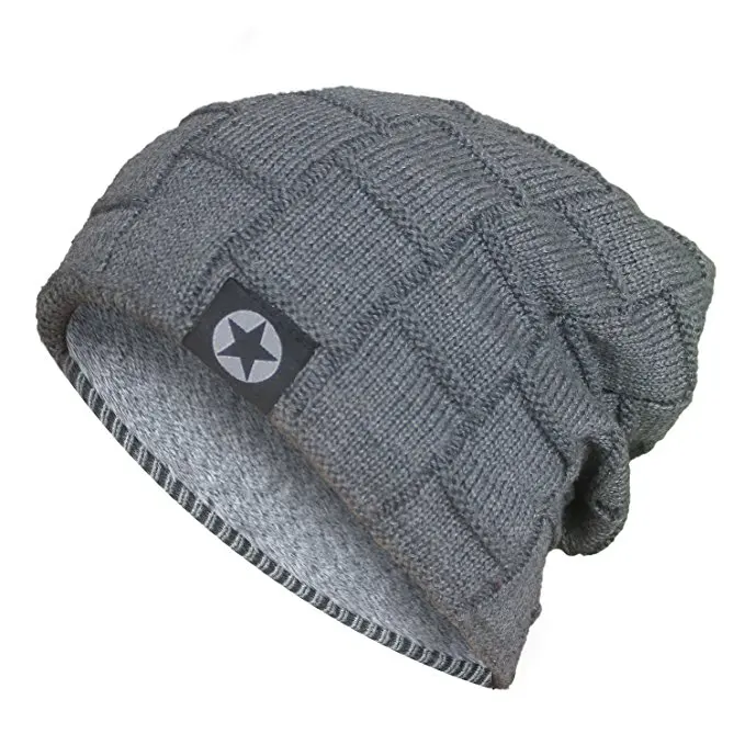 Зимняя вязаная теплая шапка Bodvera, плотная мягкая эластичная Шапка-бини с напуском, Шапка-бини