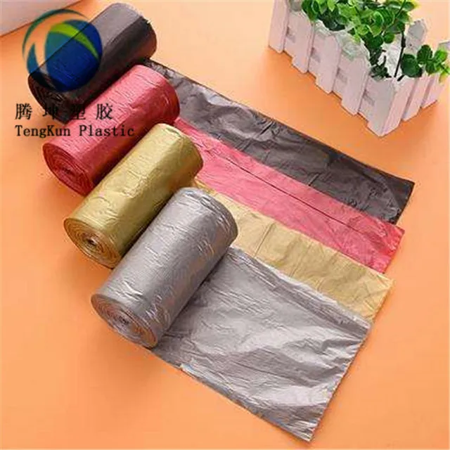 HDPE/LDPE Plastic Recycle Garbage Bag Trash Bag on Roll with Side Gusset