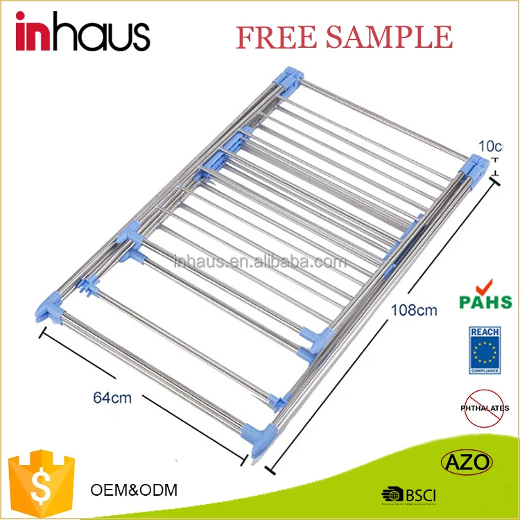 High quality stainless steel hanging clothes drying rack foldable clothes lines