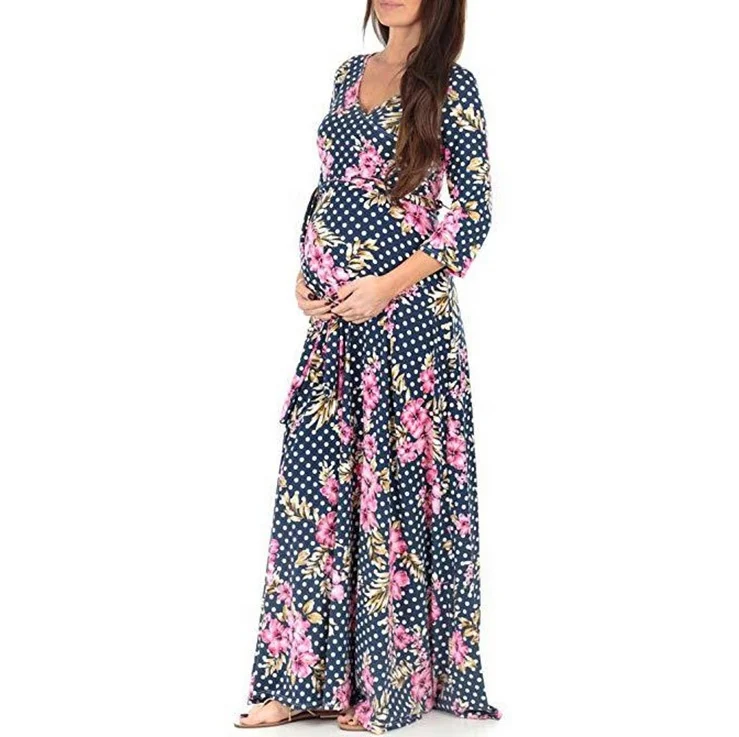 
Maternity Clothing Clothes Floral Gown Dresses For Photography Sexy Pregnancy Pregnant Maternity Photo Shoot Dresses Office Wear 