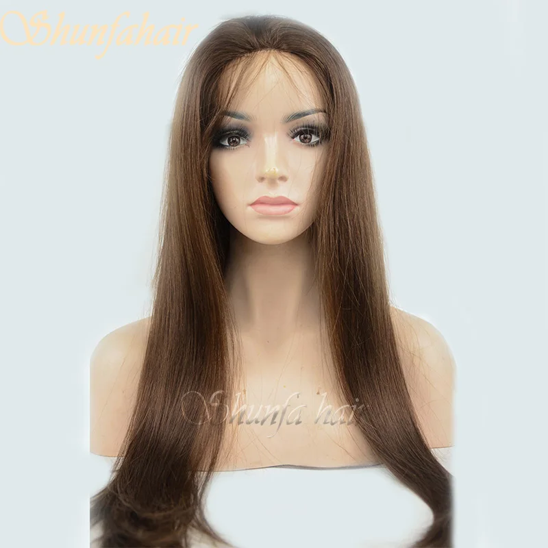 Заводская цена, человеческие волосы высшего качества, без спутывания, кружева с pu женскими париками