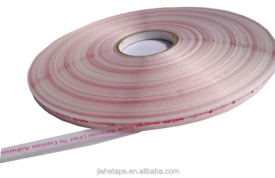 
Reseal PP polybag adhesive seal tape peelable finger lift nastro 