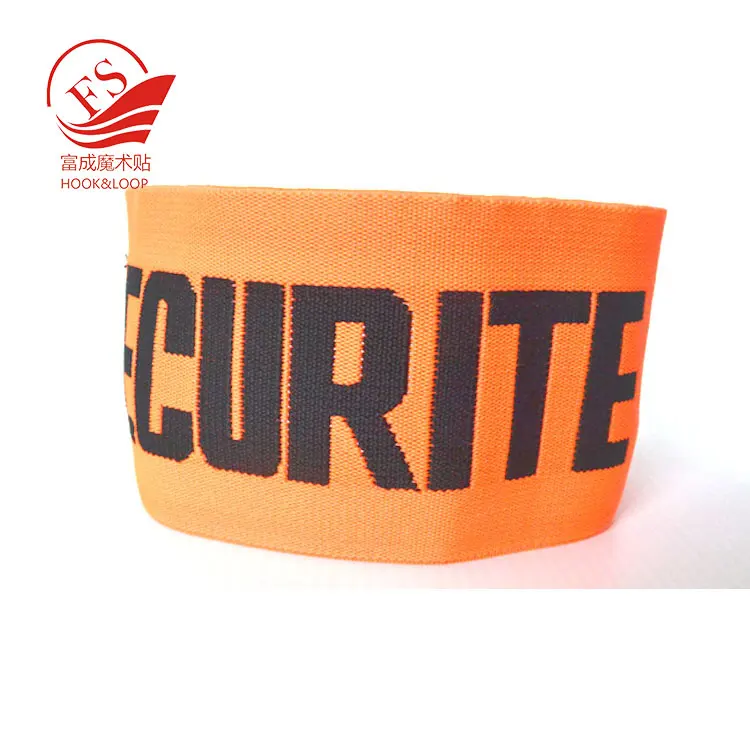 Customized size and color adjustable elastic nylon soccer training arm band football soccer captain armband