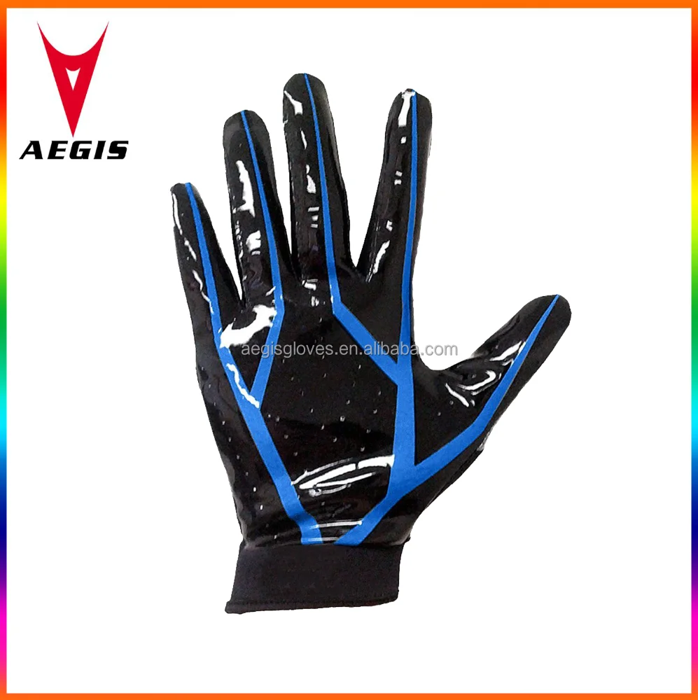 2019 Whole sale custom rugby gloves silicone New american football gloves receiver