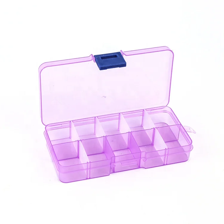 
Top quality blue mini clear plastic gift box plastic compartment storage box 