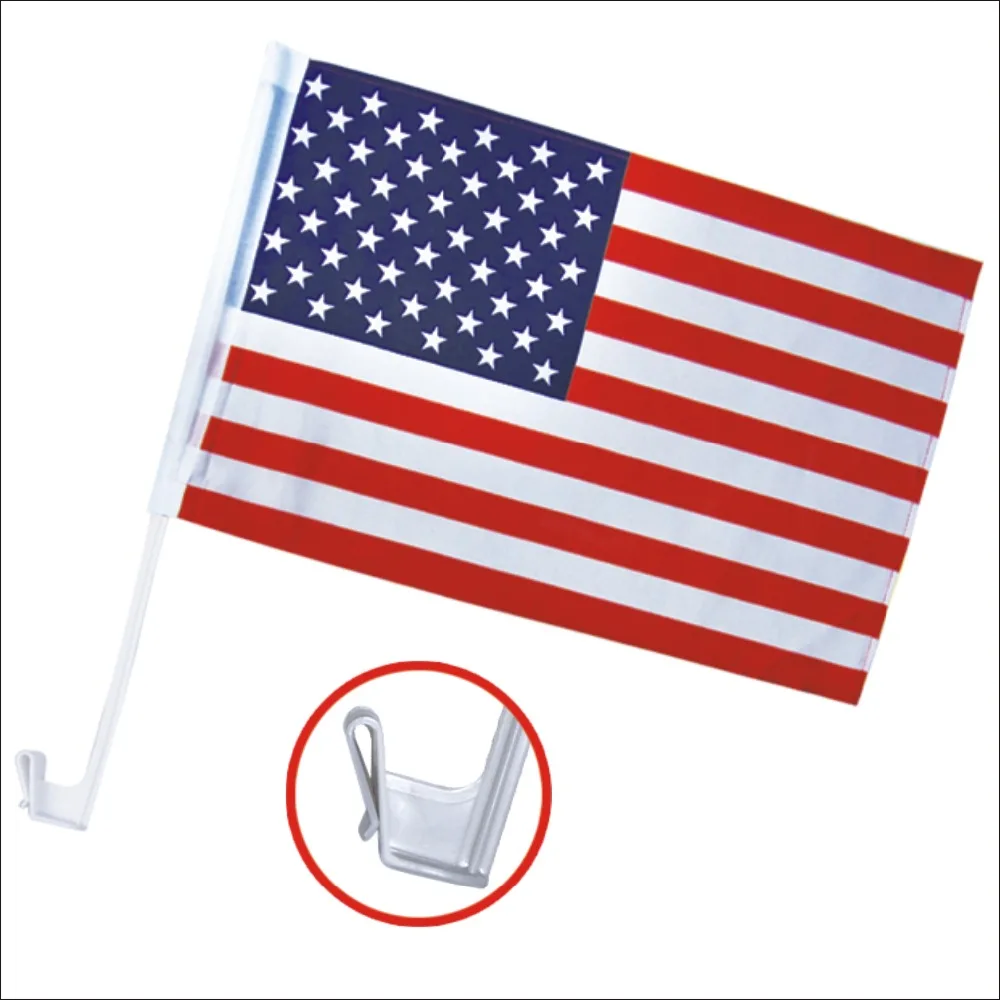 
Russian world cup USA car window flag 