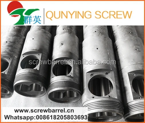 Bimetallic Conical twin barrel screw with SZ65 gear box