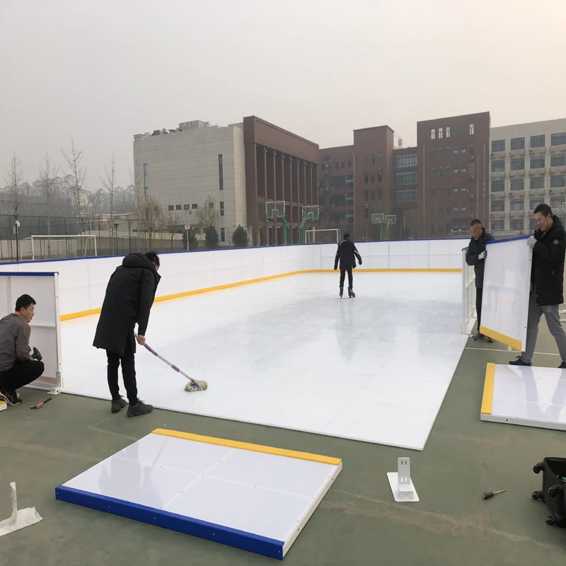 UHMWPE artificial ice rink floor/ boards synthetic hockey ice skating rinks