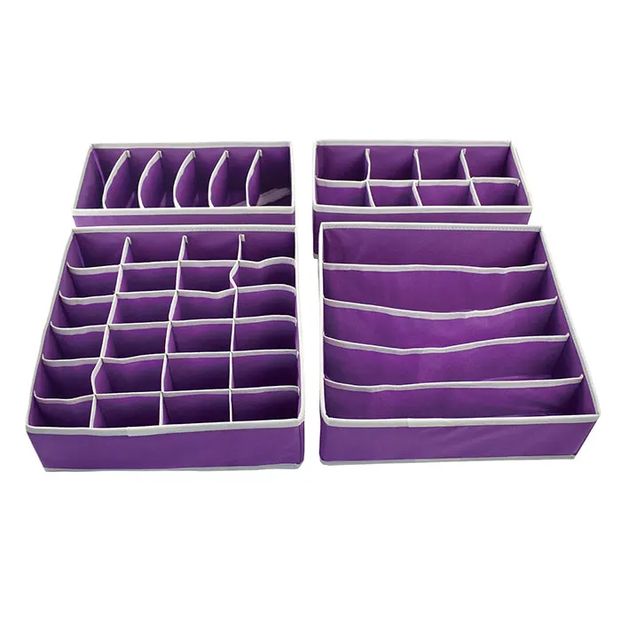Fabric non woven cardboard foldable  closet organization drawer dividers adjustable