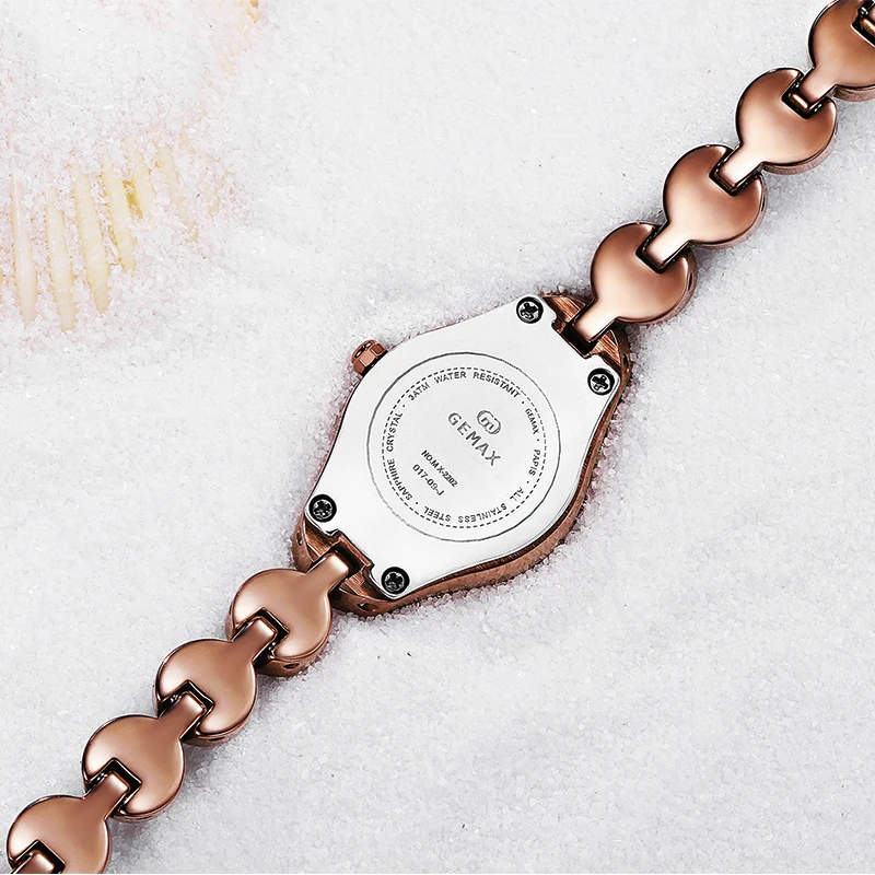 Waterproof lady classic luxury quartz watch for women rose gold bracelet watch women