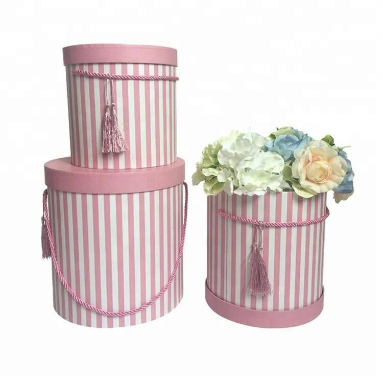 Wholesale flower shipping boxes, flowers delivery boxes, round flower box