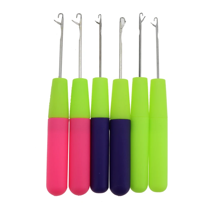 High quality knitting needle plastic handle crochet hook with tongue