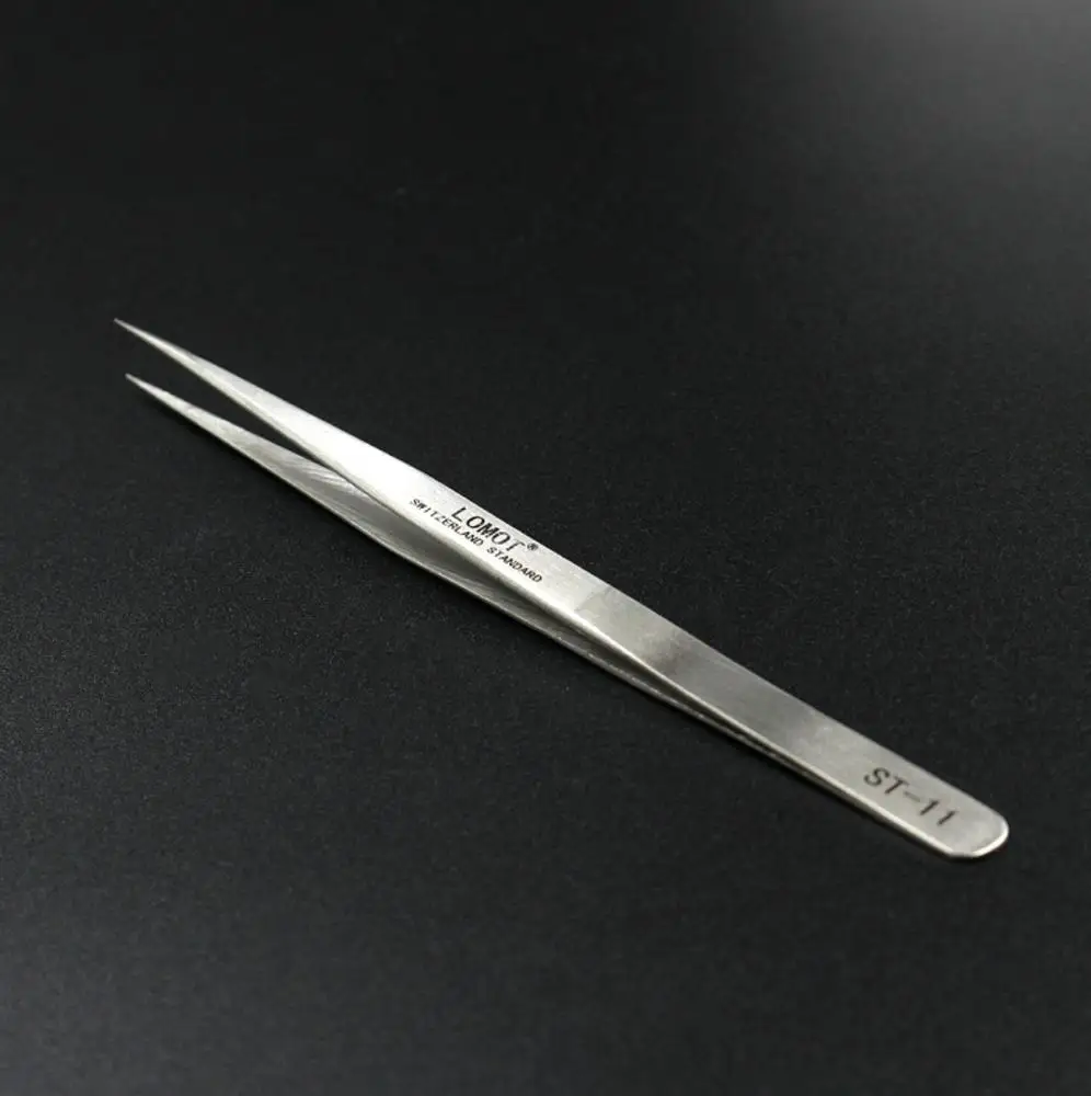 Прямые Средний наконечник ST-12 ненатуральные искусственные Антистатическая пинцет