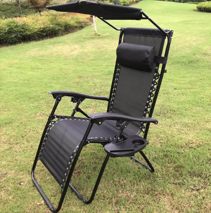 
New 2 PCS Zero Gravity beach Chair outdoor Lounge Chairs with canopy 