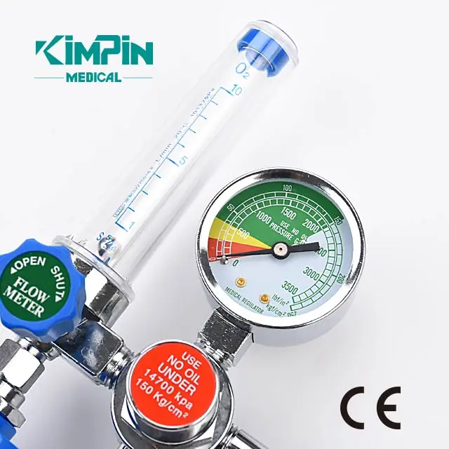 Buoy Type Inhalator Pressure Gauge Pressure Reducing Valve Oxygen Regulator W21.8 G3/4