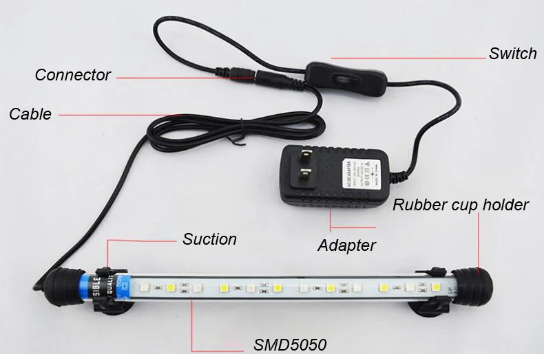 2018 Hot sale GL-6T IP67 waterproof led submersible light for Arowana fish tank