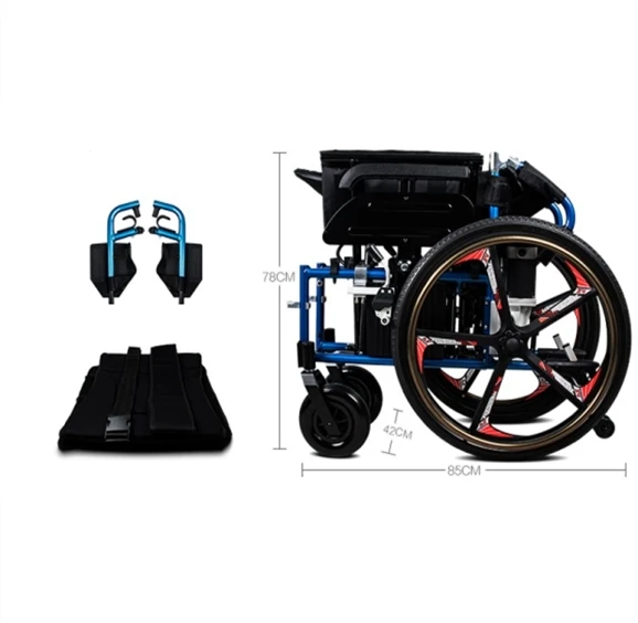 
Cheap aluminum alloy portable power wheelchair motor motorized folding electric wheelchair with wide wheels for disabled 