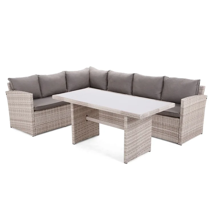 Modern High Quality Outdoor Furniture Set Dining Set Rattan Corner Sofa