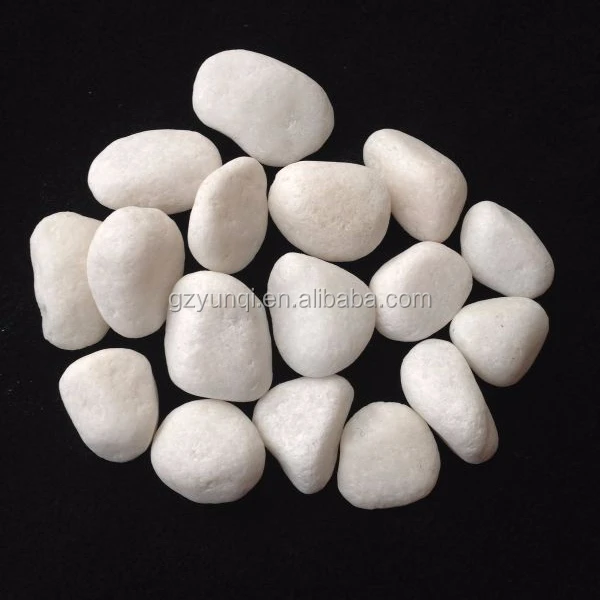 Pure white pebbles stone for decoration