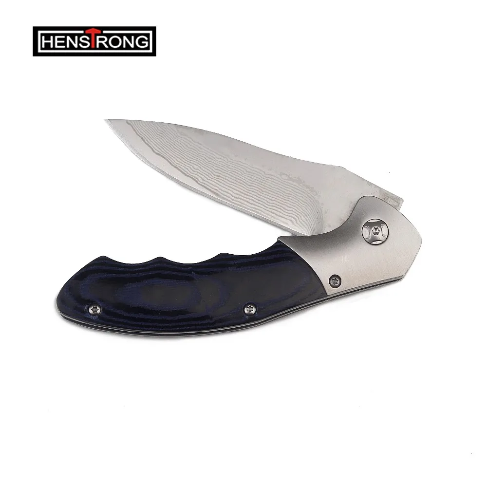 Выживание G10 Ручка OEM дамасский складной