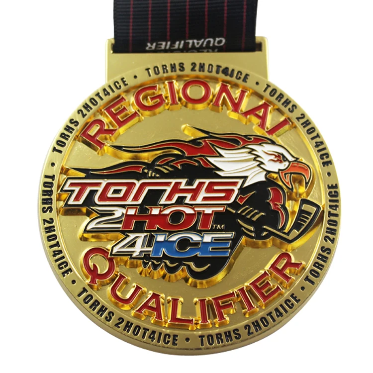 Wholesale gold plated metal cheap custom medals no minimum order