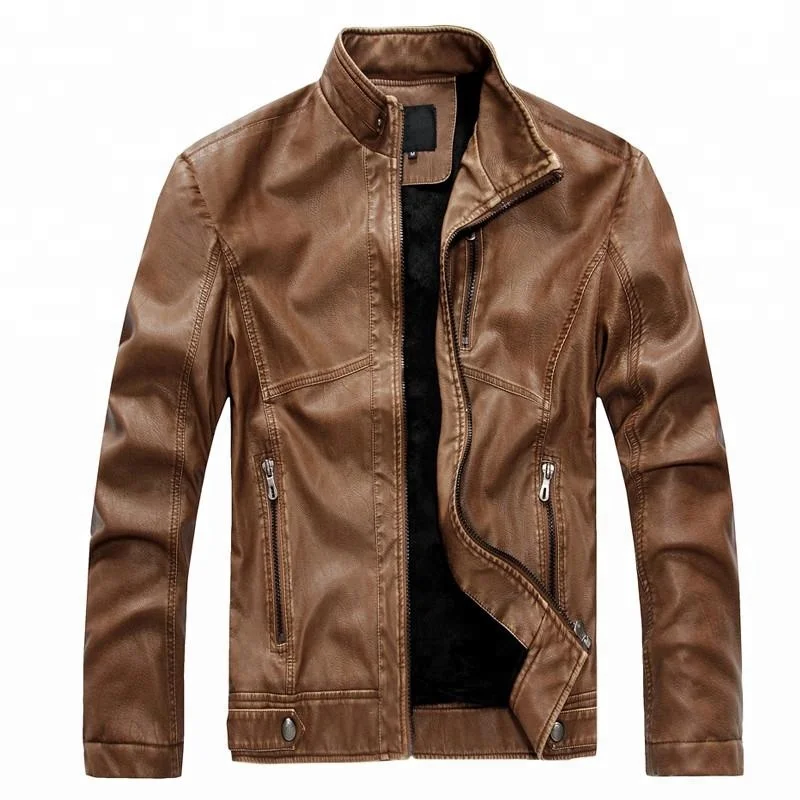 Оптовая продажа, облегающая эко-желтая кожаная куртка для мужчин