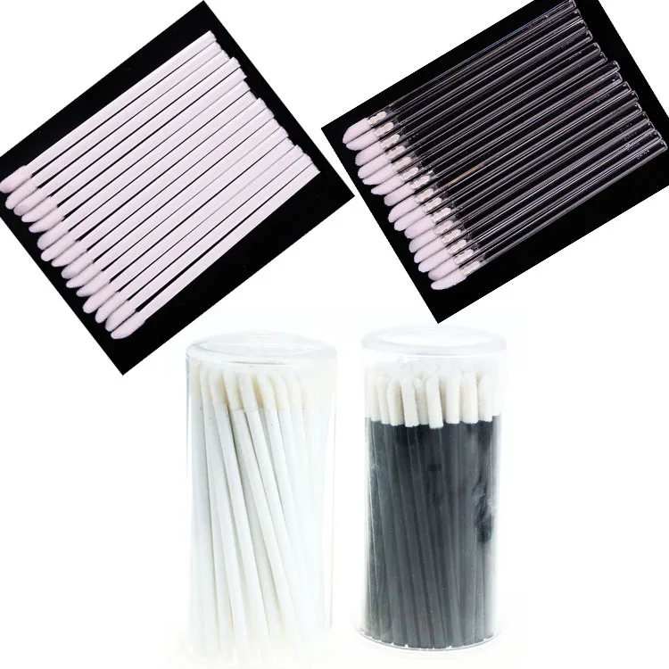 Cylinder Box Packed Disposable Lip Brush/ Lipstick Gloss Wands Applicator Brush Disposable makeup Applicator