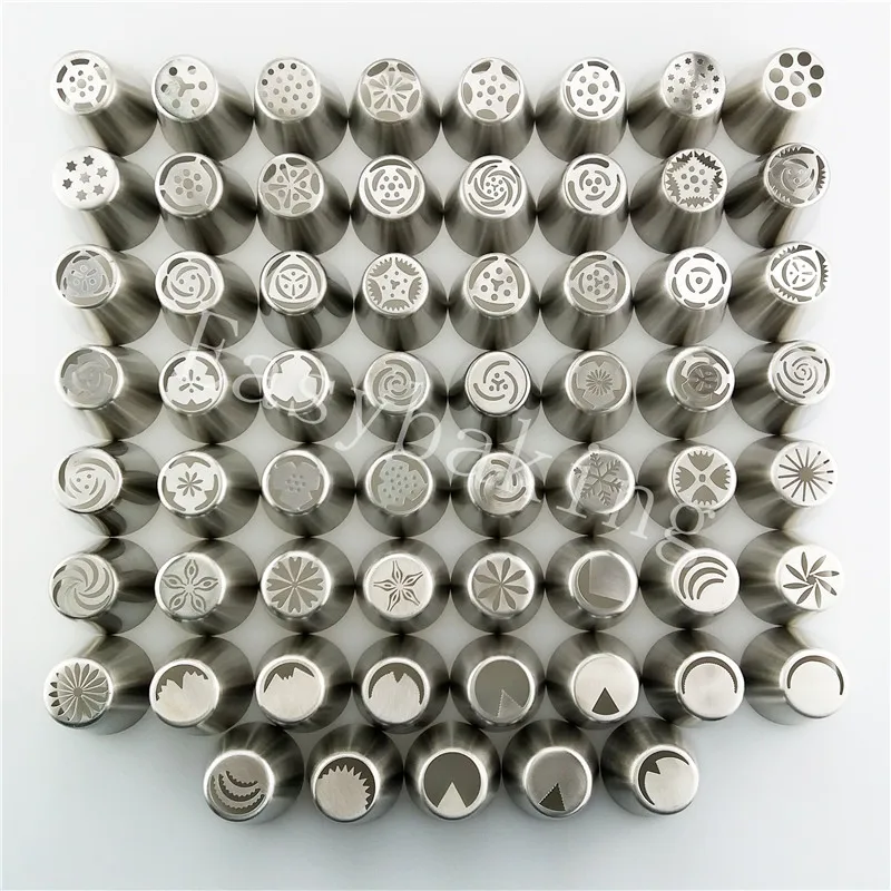 Cake decorating 61 designs Russian nozzles piping tips