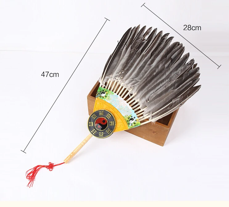 
hand feather folding national fan 
