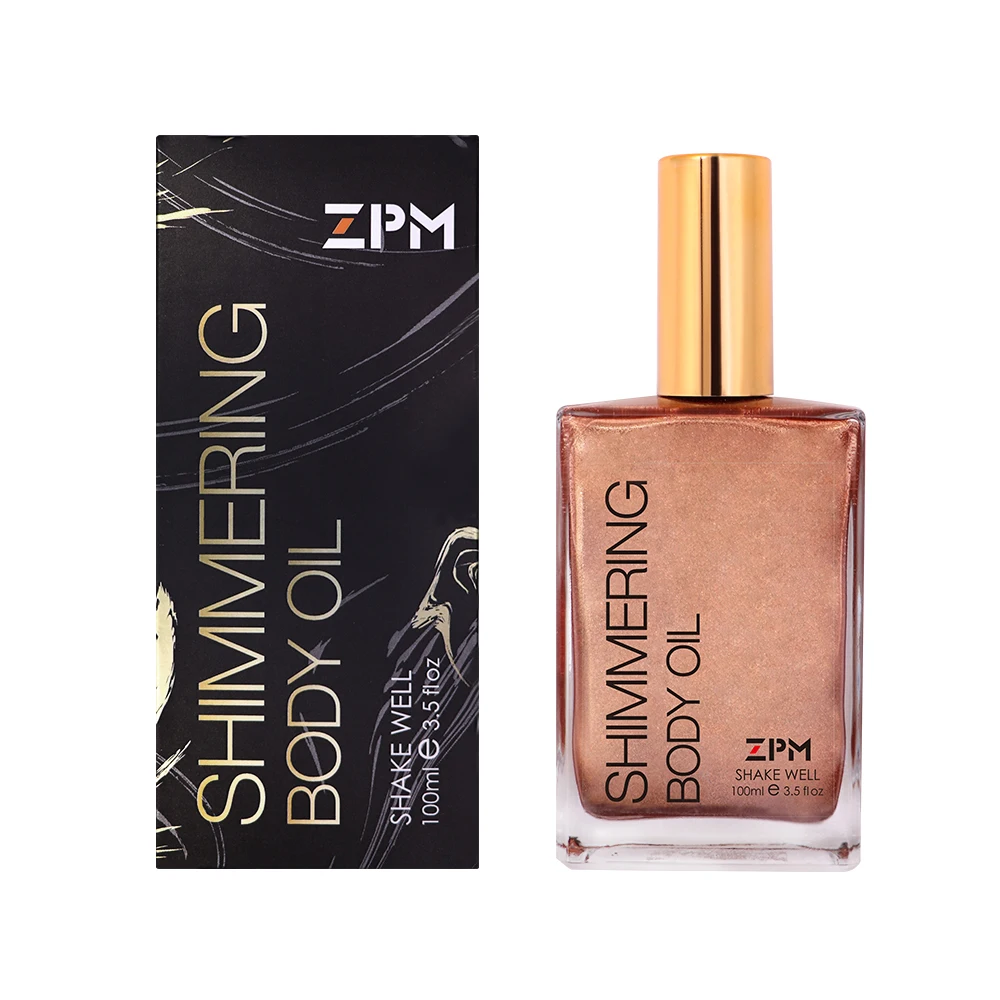 
OEM ODM Private Label Natural Looking Bronze Sheen Body Makeup Shimmer Vitamin E Shimmering Body Oil  (62181264596)