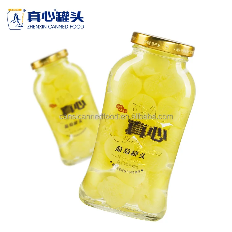 Zhenxin Canned Fruit Type Canned Peeled Grapes in Syrup