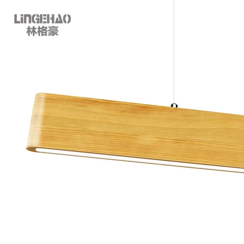 15w hanging lights Indoor decoration wooden lamp led pendent linear light