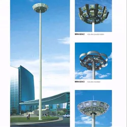 15-30m high mast steel  pole for parking light with lifting system