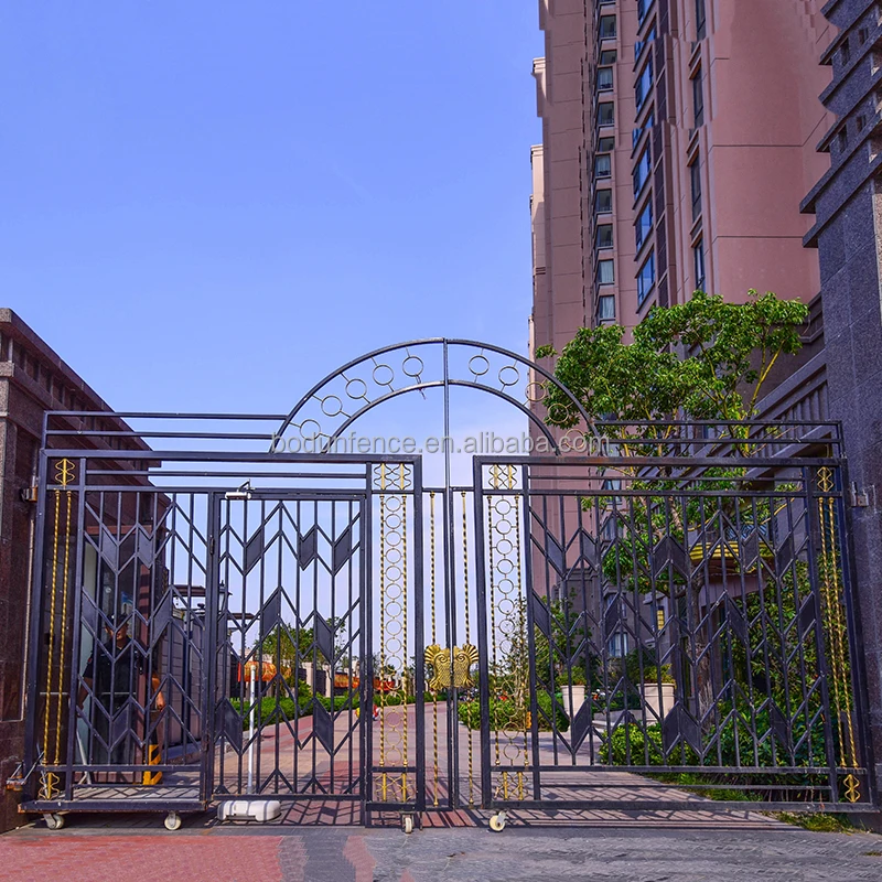 Boundary wall gate design iron exterior doors OYDM-20