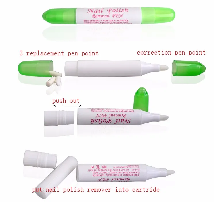 High quality Acetone Nail Art Polish Pen UV gel Nail Polish Remove Pen
