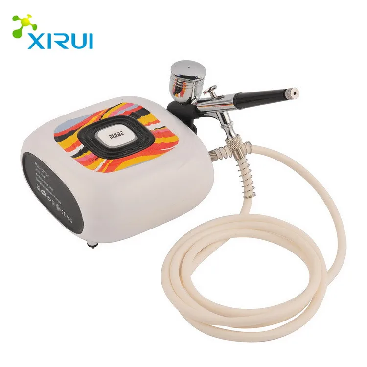 airbrush kit compressor machine for cake nail art make up HS08-6AC-SK Mini Makeup Airbrush Compressor Kit Hyaluronic Acid