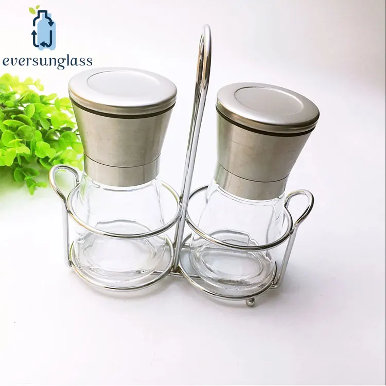 High Quality Industrial Glass Bottle Stainless steel Black Pepper Mill Grinder