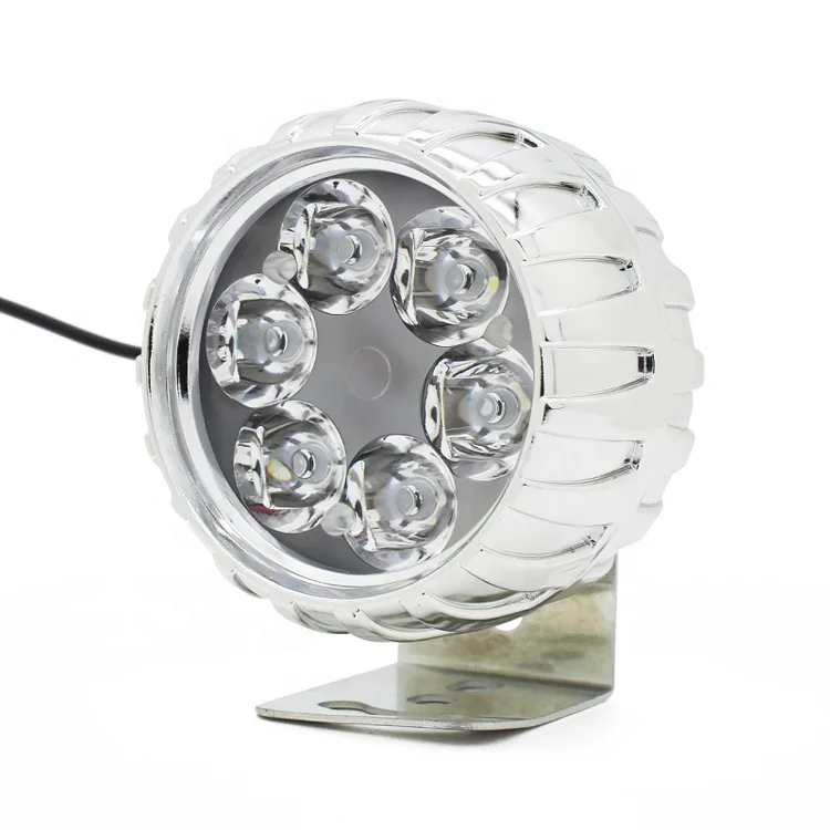 
universally fitting external led Headlights plastic abs 6led 12V color light body front fog lights tire shape for motorcycle 