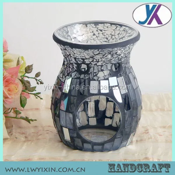 Turkish home decor glass piecing and tempering mosaic incense burner censer