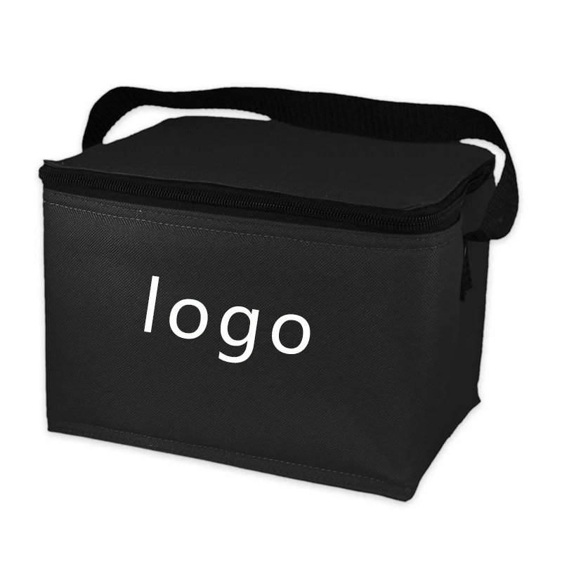 
Customized Logo Printing With Zipper Lunch Wine Bottle Portable Cooler Bag 