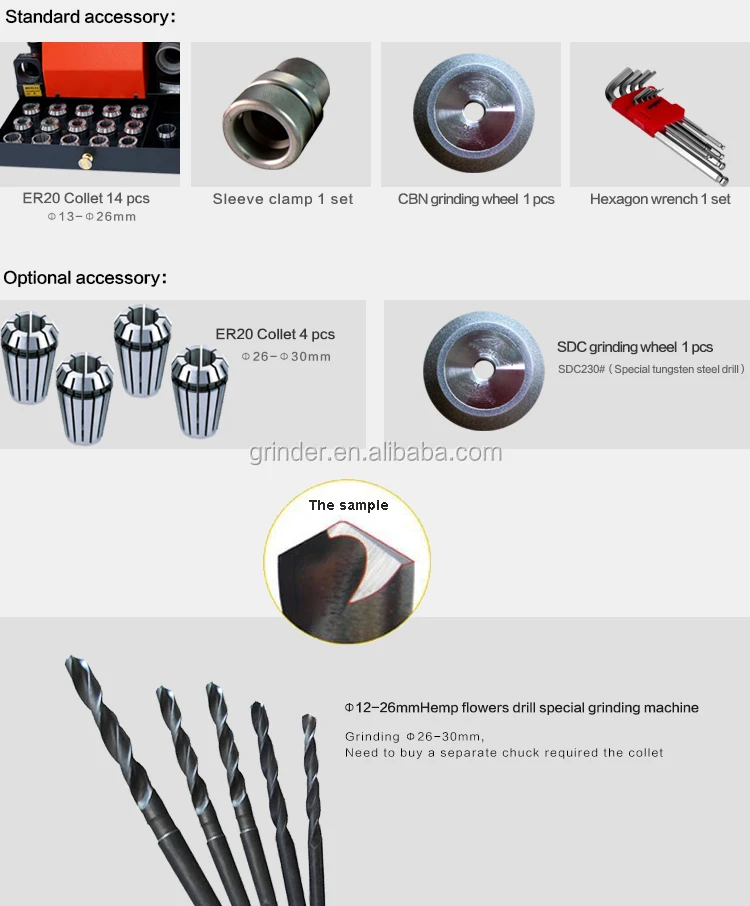 
portable drill bit re-sharpening machine GD-30 fast grinding drill bit sharpener 