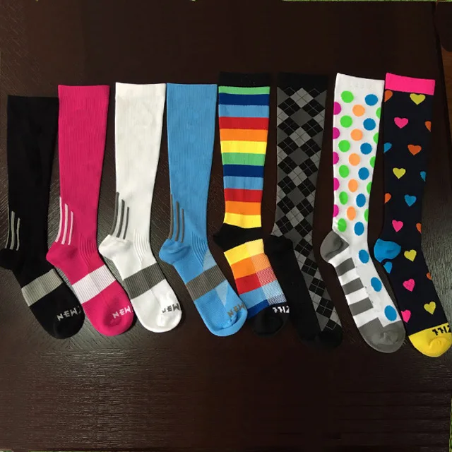
Custom Running Sports Knee High compression Sock colorful Compression Socks 