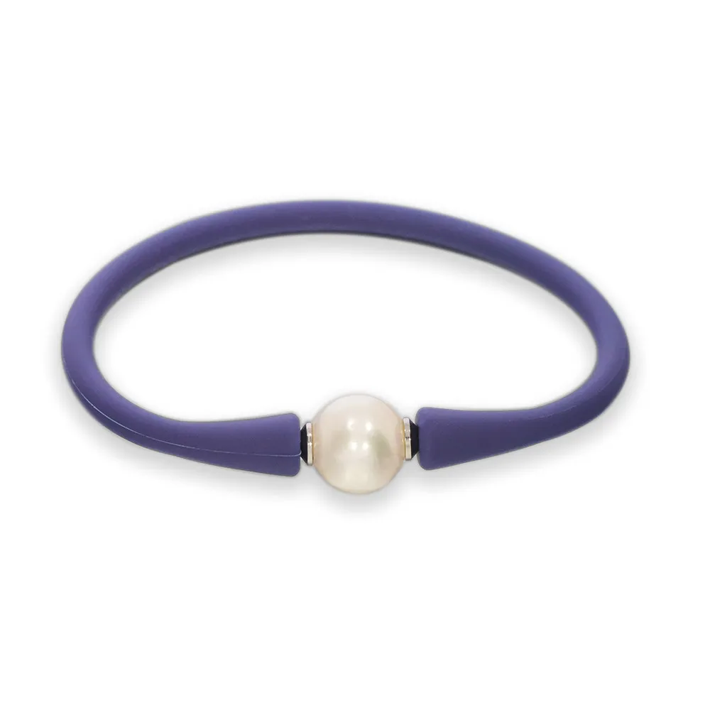  Модные Недорогие рекламные подарки изготовленные на заказ силиконовые браслеты из пресноводного жемчуга оптовая продажа ювелирных изделий