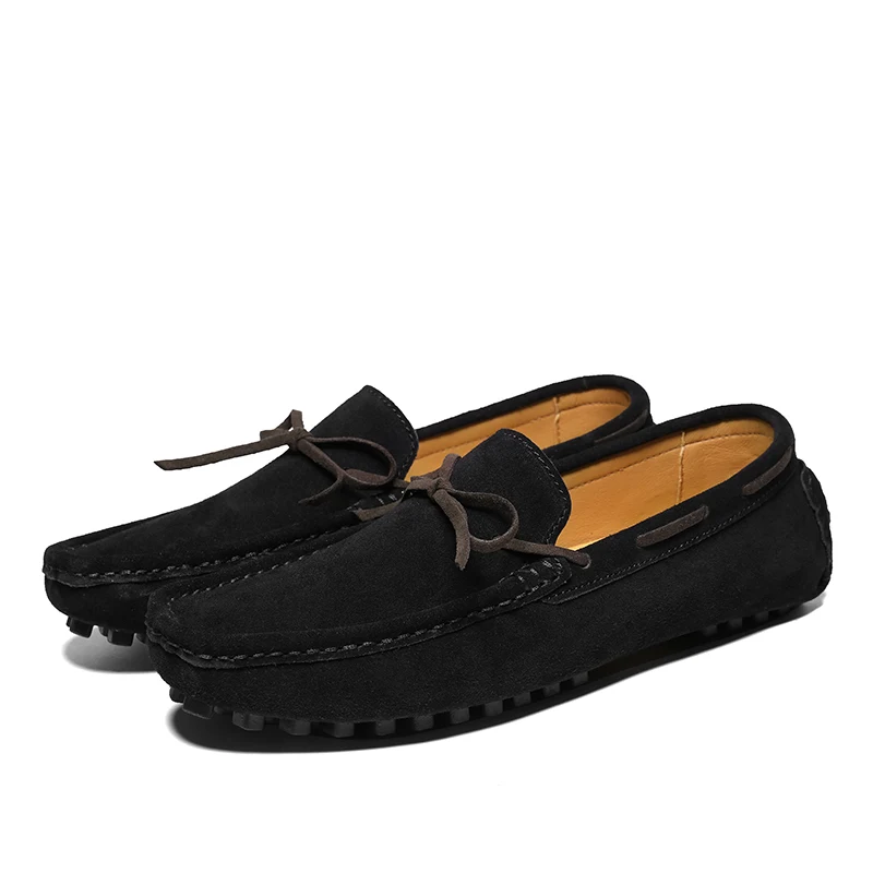 Quanzhou HCH wholesale big size good quality suede leather loafers casual shoes for men