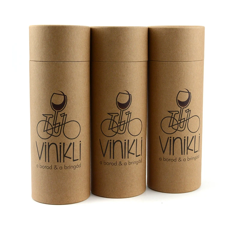Delicate kraft paper boxes recycled round kraft paper tube for cosmetic
