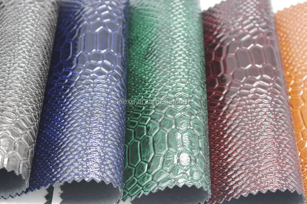 snake embossed leather PU artificial leather for bags/shoes