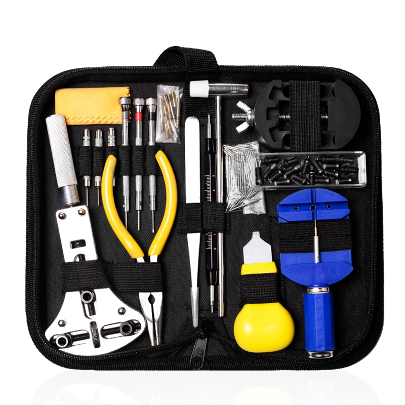 Best selling high quality multi-function nylon bag package 151 pcs watch repair tool kit set