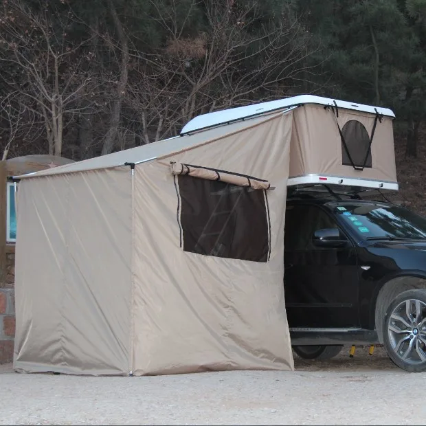 Fiberglass Cheapest Hard Shell Car Roof Top Tent for Sale with Annex USA, EU, Japan and Kore, Camping Adventure Kings