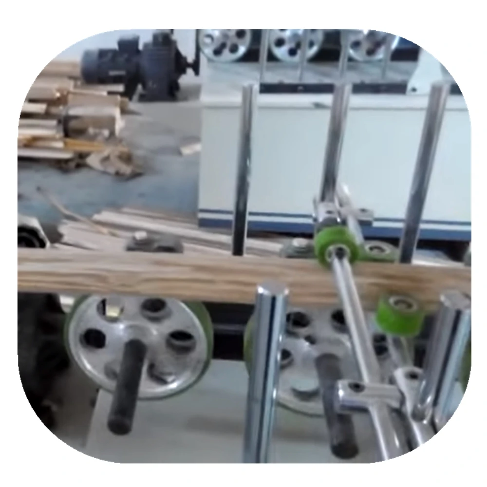 
Woodworking PUR glue profile wrapping machine for door/window with fast change rollers 